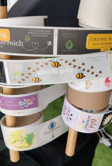 Eindrücke aus Bienenwelt eurobee: Schöne Etiketten zum selber Drucken